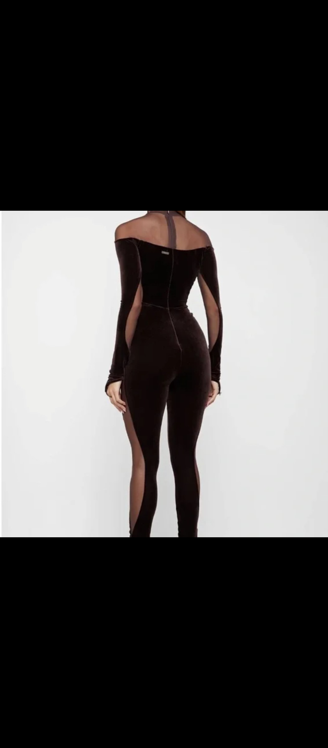 Mocha Mesh Jumpsuit