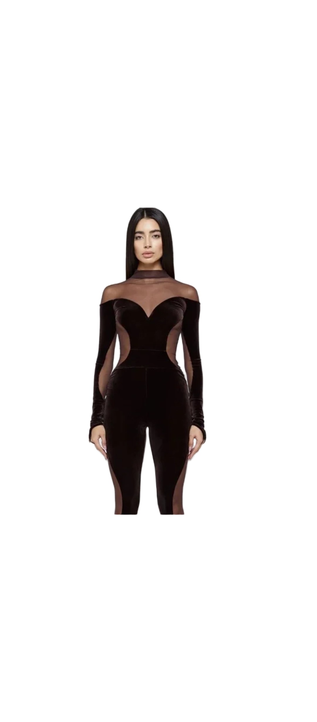 Mocha Mesh Jumpsuit